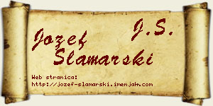 Jožef Slamarski vizit kartica